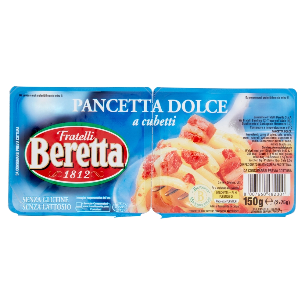 Pancetta Dolce a Cubetti, 2x75 g